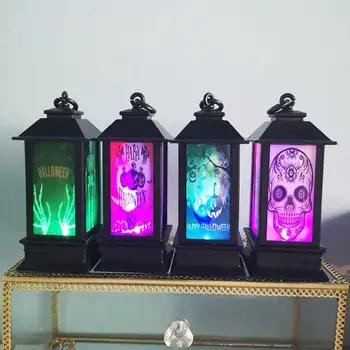 

Taoup 1pc Ghost Skull Horror Pumpkin Halloween LED Light Wind light Lighthouse KTV Nightclub Decor Halloween 2018 Party Favors