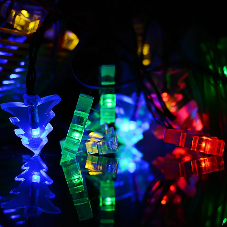 YINGTOUMAN 2018 Santa Type Solar String Lights 20LED Strip Lamp Garden Wedding Holiday Christmas Party Decoration lampe 4.8m | Лампы и