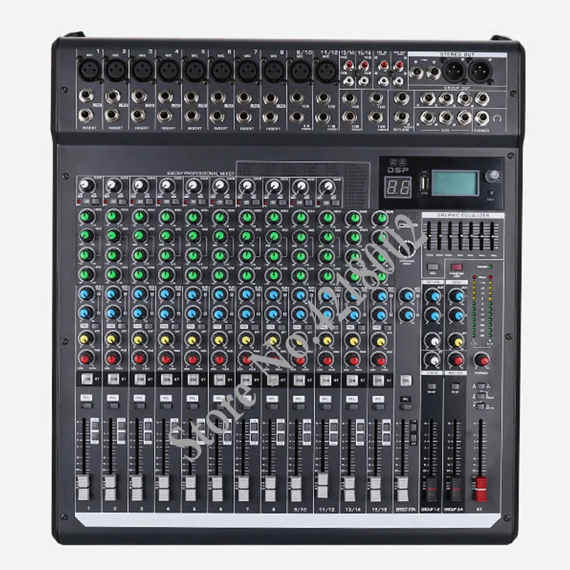 US $379.05 Profession Audio Sound Digital Effect Karaoke DJ Mixer Console Mixing With Bluetooth USB MP3 48V Phantom Power 99 DSP Effects