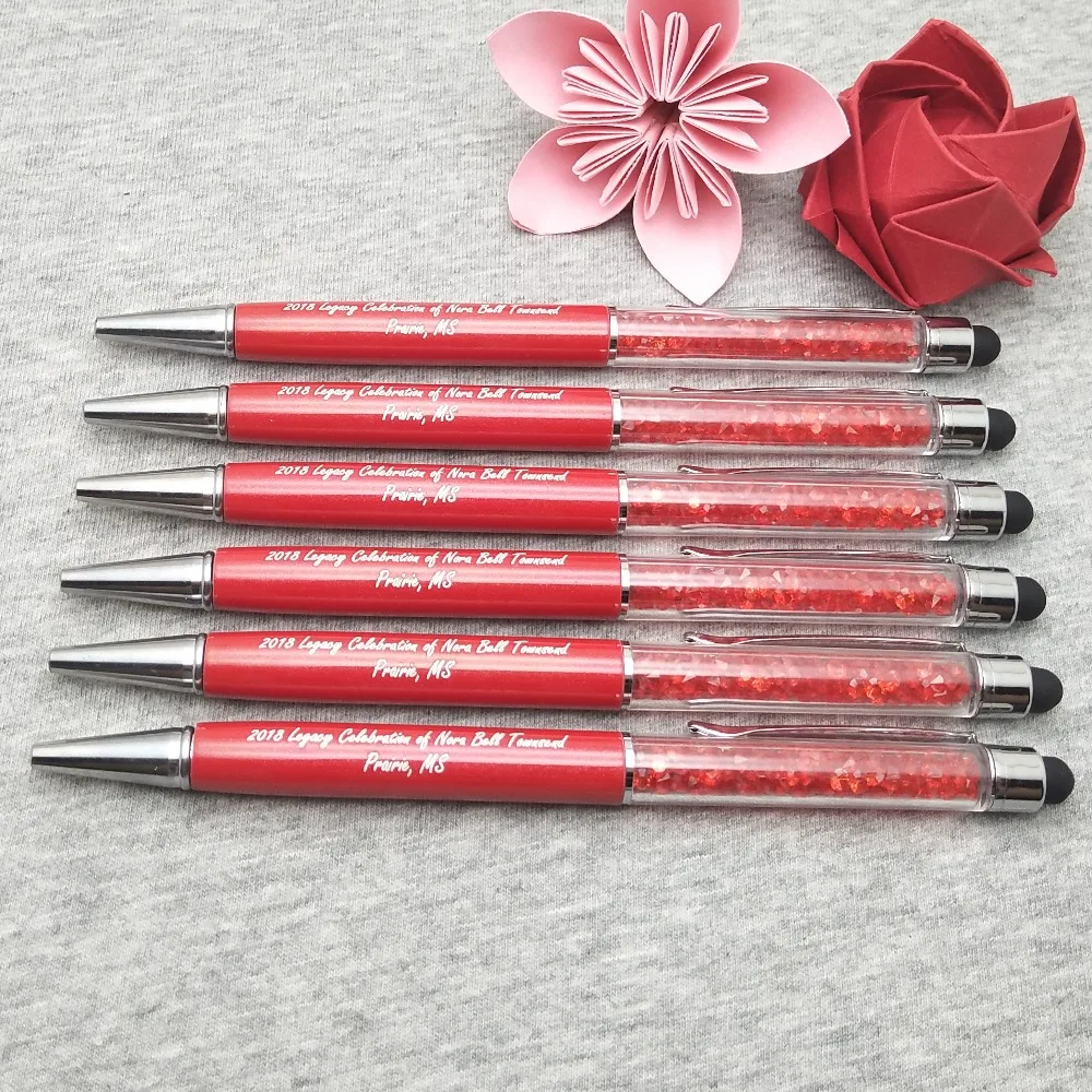 Дизайн Diamond Стилус ручки с кристаллами ballpen Офис школа Продвижение Подарок Индивидуальные с логотипом/Название компании