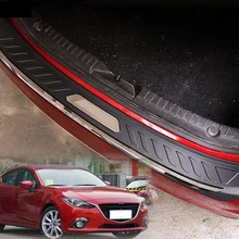 Подходит для Mazda Axela BM ABS задняя колода Бампер протектор ШАГ ПАНЕЛЬ крышка загрузки подоконник подстилка в багажник отделка
