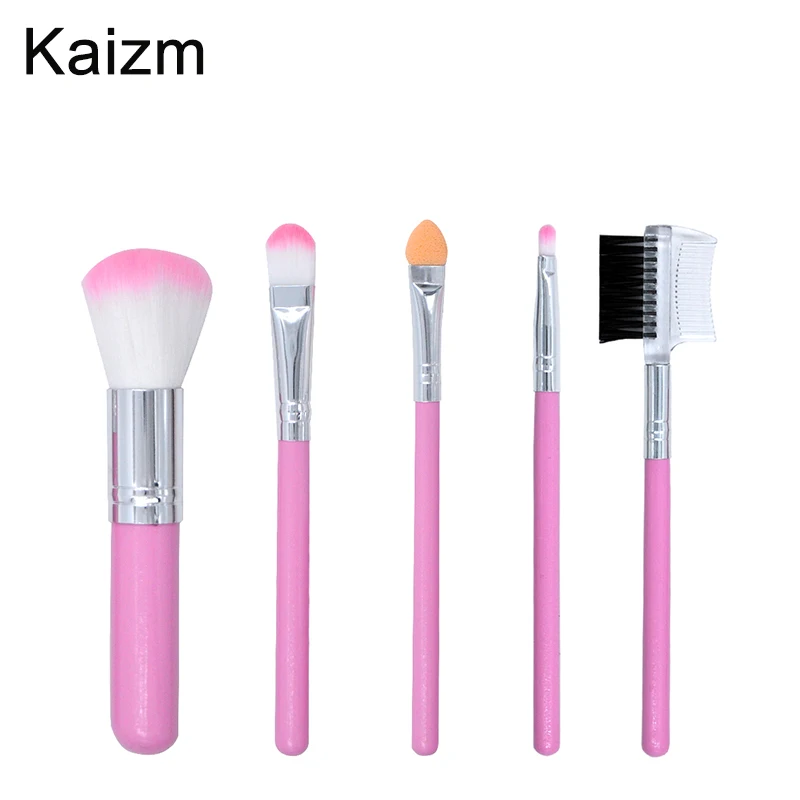 Кисти для макияжа Kaizm 5 шт. набор кистей бровей розовый золотой серый кисть румян