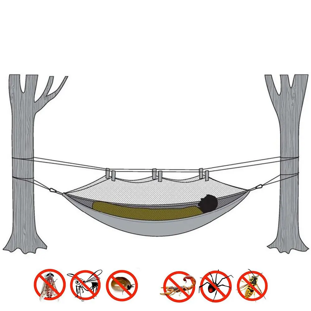 Ultralight Mosquito net Parachute Hammock with Anti-mosquito bites for Outdoor Camping Tent Using sleeping Free shipping