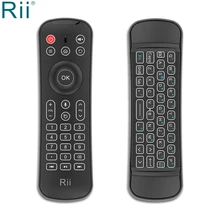 Оригинал Rii MX6 Двусторонняя Mutimedia 2,4 ГГц мини Беспроводной Клавиатура Fly Мышь для Android ТВ Box/Mini ПК/ноутбука