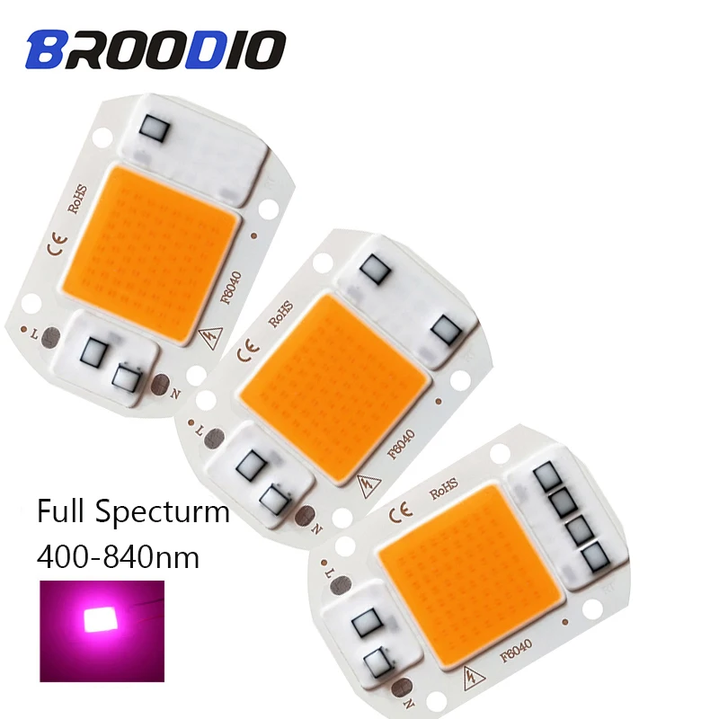 

LED Lamp Chip COB Bulb LED Grow Light AC 220V 20W 30W 50W Full Spectrum Lampada Spotlight For Indoor Seedling Grow LEDs Bulb DIY