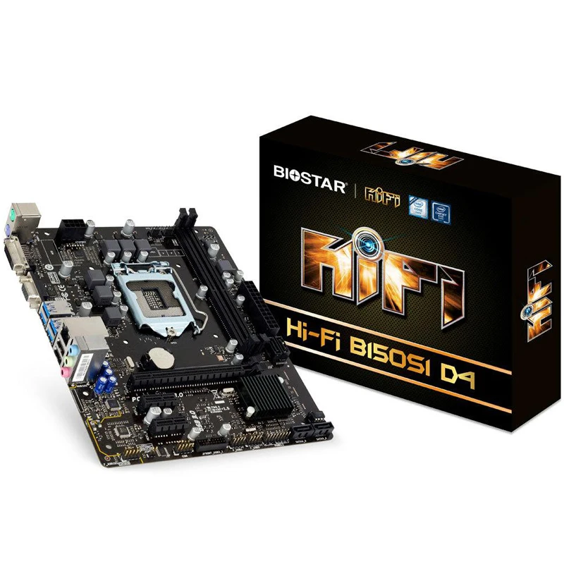 

B150 1151 motherboard New original Biostar HI-FI B150S1 D4 support G4560 I3-7100 I5-7500 (instead of B250M-PLUS B150M NANO)