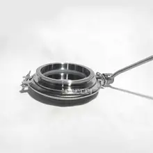 SS304/SS316L Хоппер из нержавеющей стали гигиенический быстроустанавливаемый клапан DN250 ручной сварки концы порошок бабочка клапан 256 мм