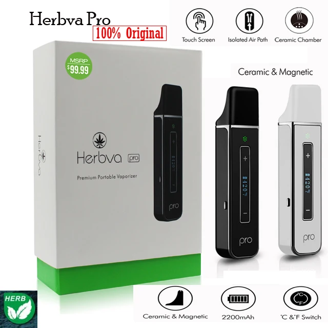 

100% Original AIRISTECH HERBVA PRO Vaporizer dry herb Electronic cigarettes 2200mah Vape Pen Herbal e cigarette Kit