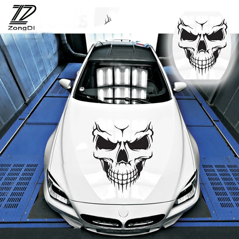 

ZD Punisher Skull For Citroen C5 C4 C3 Mini Cooper Opel Astra H G J Vectra C Saab Car Vent Hood Tire Reflective Decals Stickers