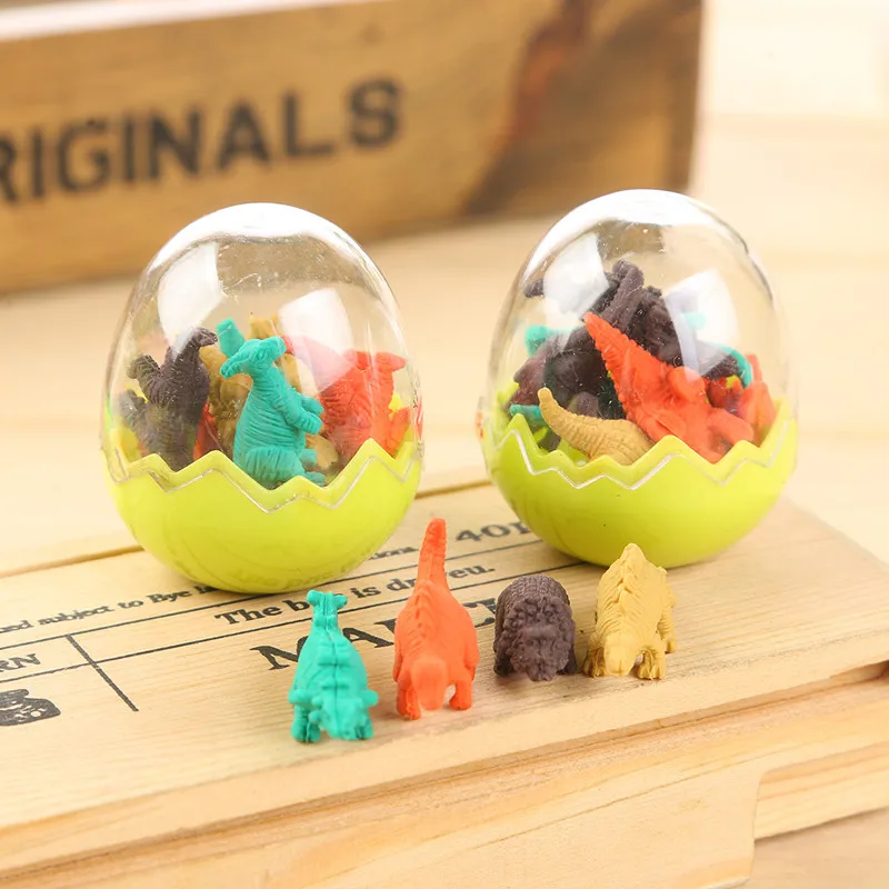8 pcs//lot Mini Cute Kawaii TPR Eraser Creative Dinosaur Eraser For Kids Gift Korean Stationery