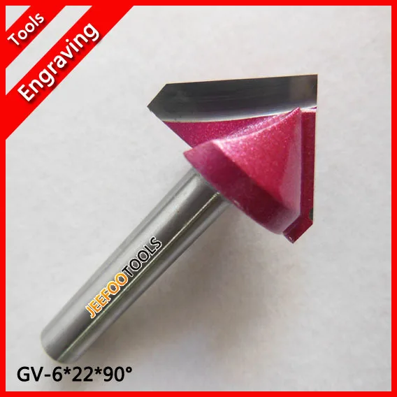 6*22*90degree V Shaped 3D Engraving Tools, Carving Bits, CNC Router