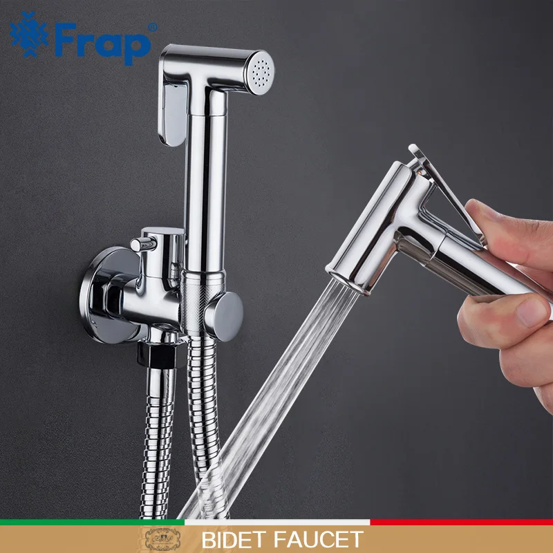 Kaufen Frap bidet wasserhahn hand dusche Badezimmer bidet dusche wasserhahn Chrom dusche set wc bidet Messing wand halterung bad wasserhahn mischer