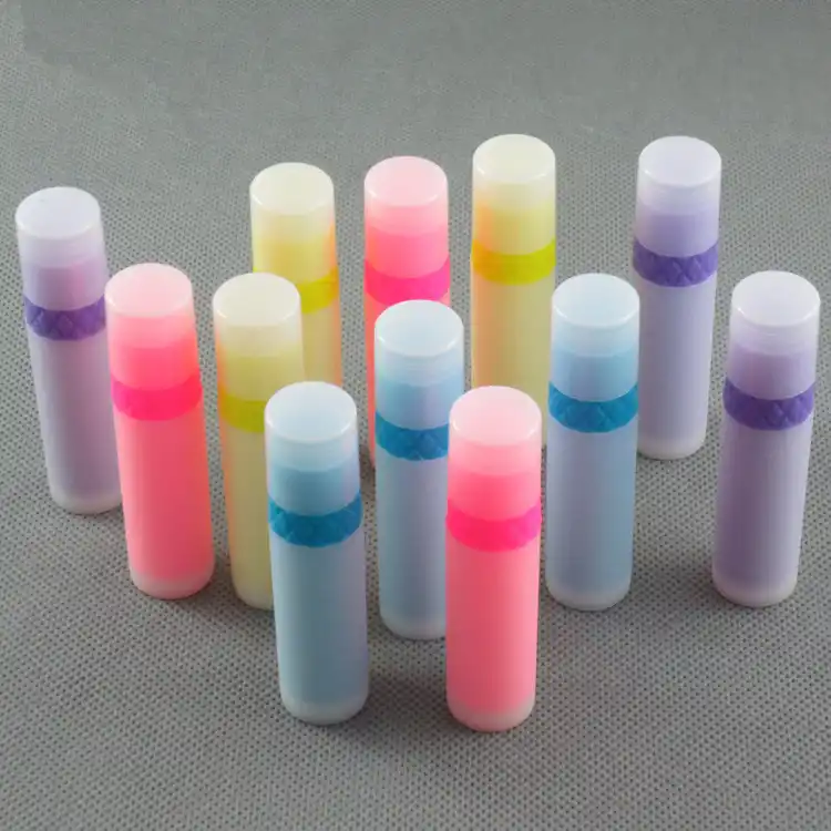 3 グラム口紅ファッションクールリップチューブ 4 色容器紫 黄色 青ピンク Liptube カラフルな口紅空のリップクリームチューブ 詰め替えボトル Aliexpress