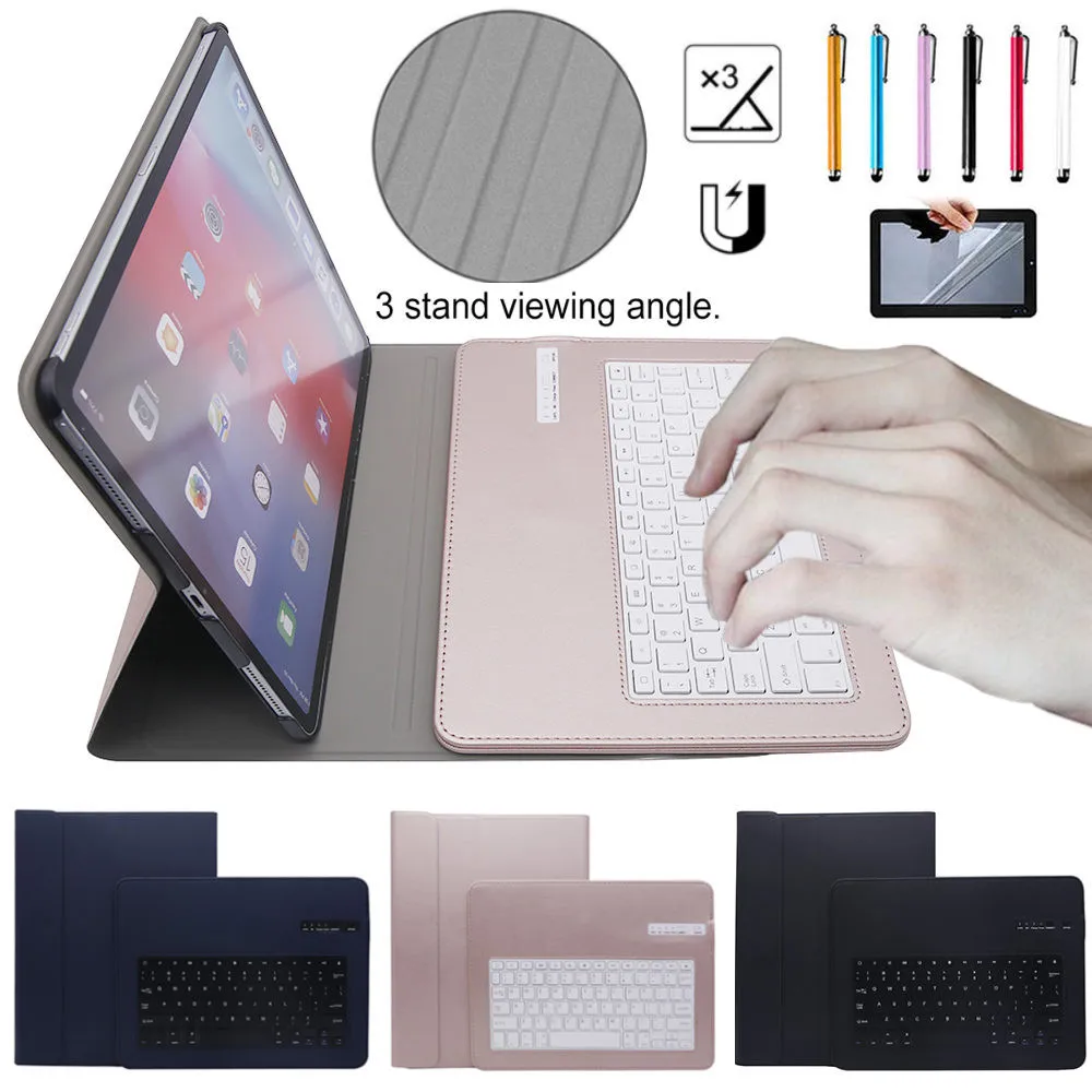 

Wireless Bluetooth Keyboard Case for iPad Pro 12.9 inch 2018 Detachable Leather Stand Case With Keyboard for iPad Pro 12.9 2018