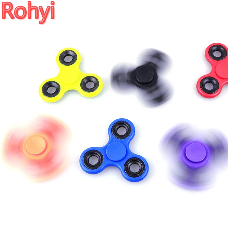 Новинка, горячая распродажа, Rohyi, Спиннер для спиннинга, ABS, Tri-Spinner, ручные антистрессовые игрушки, различные цвета на выбор, в розничной упаковке