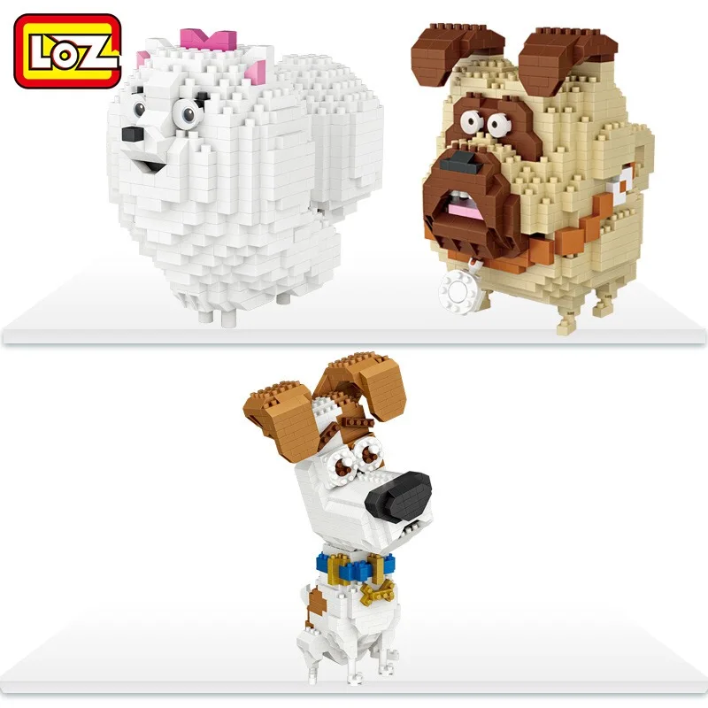 2018 Новое поступление LOZ Алмазный Блок DIY 3D Собака Строительный кирпич модель