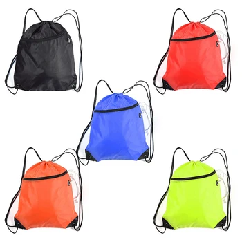 

5 Colors Portable Waterproof Nylon Shoe Bags Drawstring Dust Backpacks Storage Pouch Outdoor Travel Sports Storage Gym Bags