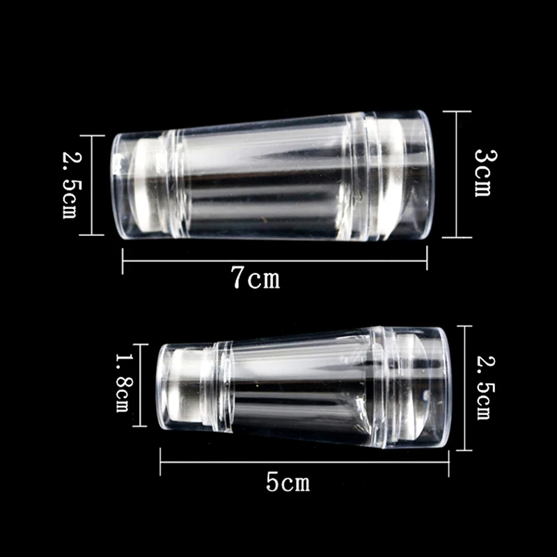 Силиконовая головка для нейл-арта штамп с пластиковым скребком двойная головка и одна головка Мини-нейл-арта штамп для ногтей художественный инструмент LSJ