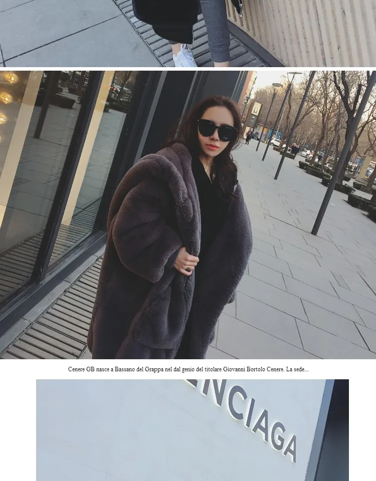 puffer coat with hood Plus Size New Winter Women Faux Fur Coat Fashionable Beaver Rabbit Hair Thicken Warm Long Hooded Loose Casual Female Parka HF372 women's down coats & jackets