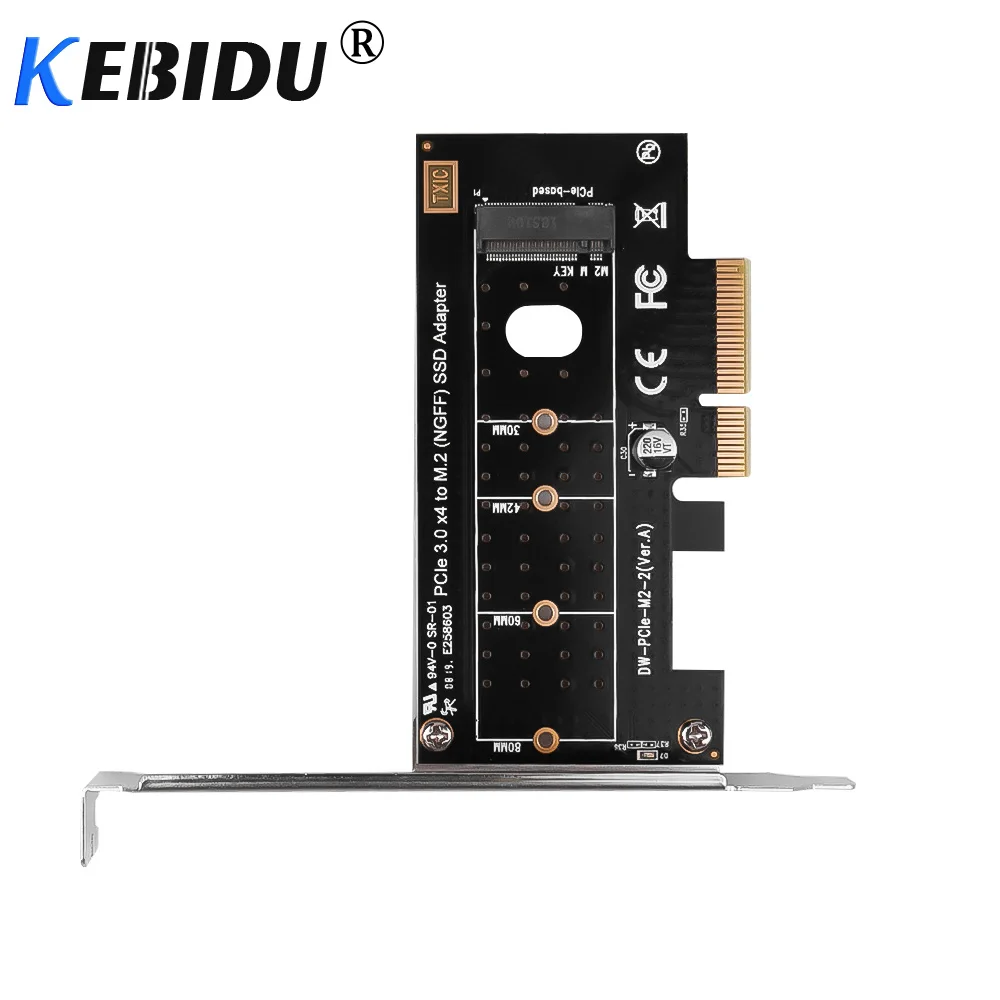 

Kebidu SK4 M.2 NVMe SSD NGFF TO PCIE X4 adapter M Key interface card Suppor PCI Express 3.0 x4 2230-2280 Size