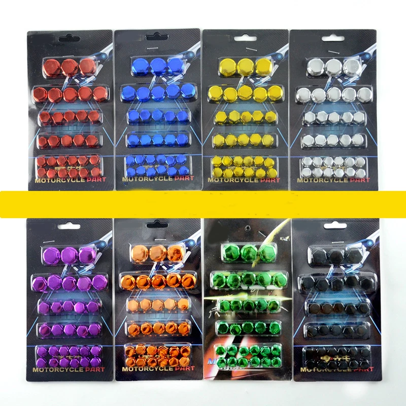 Motorcycle Plastic Screw Nut Bolt Trim Ornamental Mouldings motorcycle screw caps motorcycle nut covers For Yamaha Kawasaki Honda