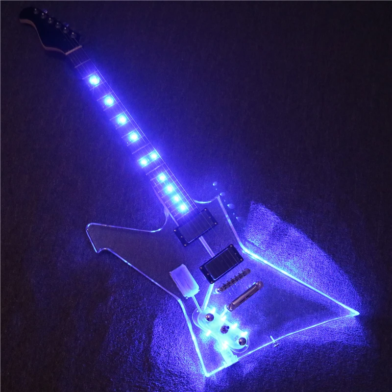

Afanti Music Acrylic Body Electric guitar with Blue LED lights (PAG-147)