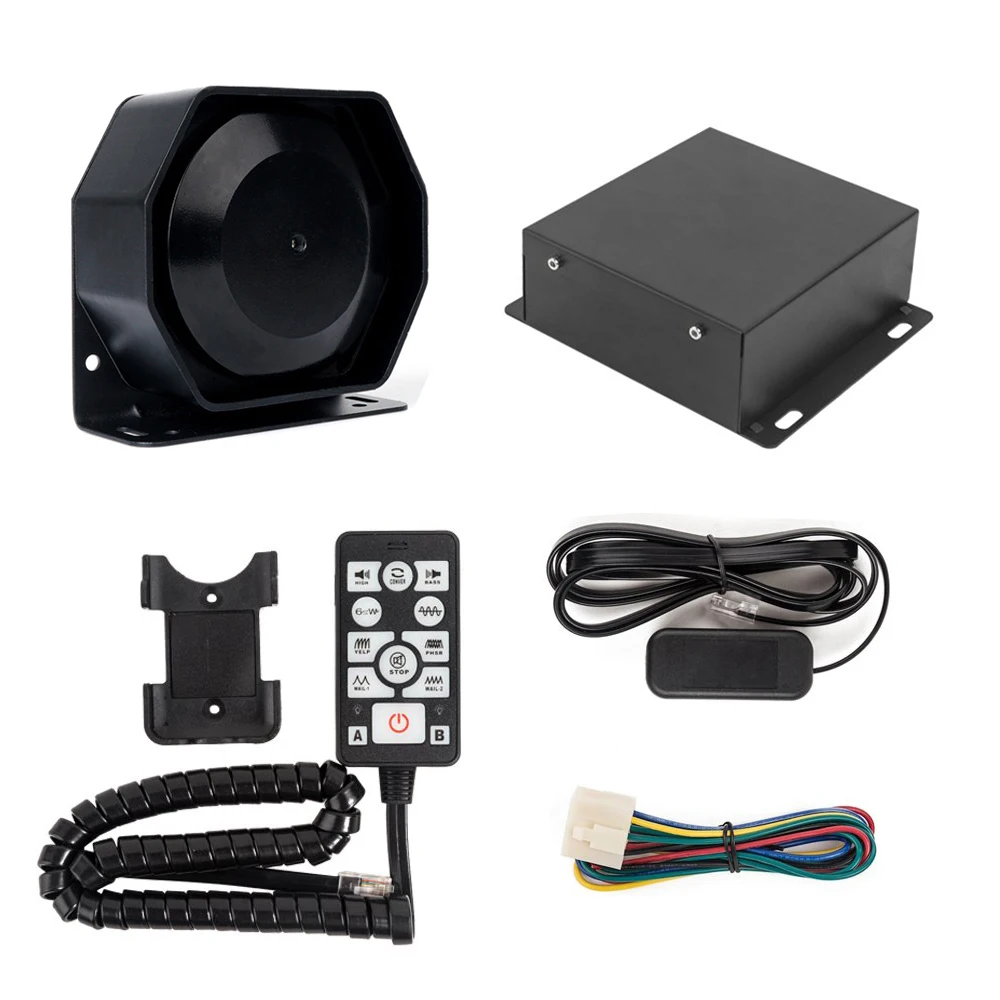 Wholesale Price dmetu Clacson 200 W 115 122dB Multi Toni Altoparlante Amplificatore Della Polizia Sirena Antincendio Di Emergenza Elettronici Avvertimento di PA Sistema di 2018 Nuovo