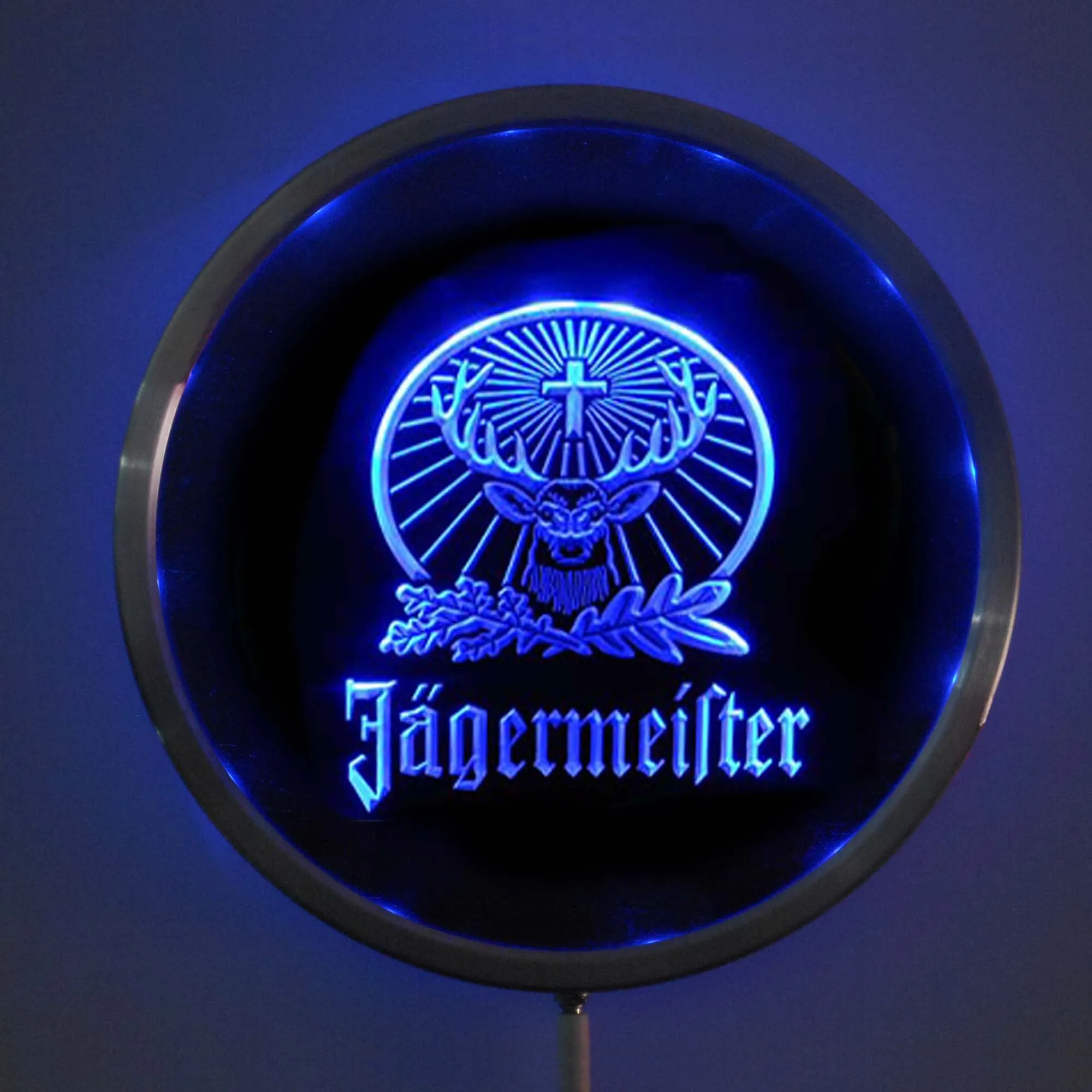Rs-a0231 Jagermeister олень светодиодный неоновый круглый знак 25 см/10 дюймов-RGB вывеска для бара многоцветный пульт дистанционного управления