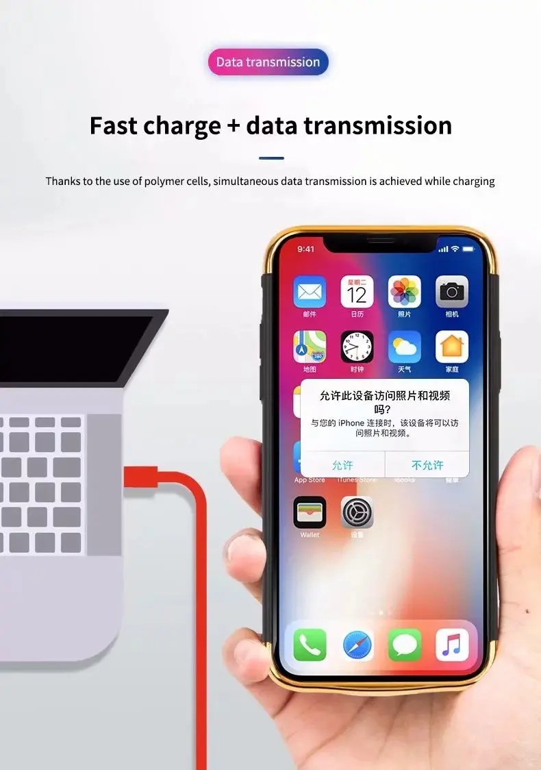 6000/5500 мАч тонкий шпон ударопрочный чехол для зарядного устройства iPhone XR XS Max X