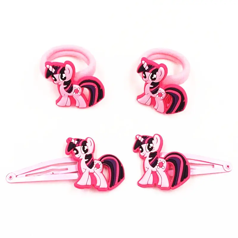 4 шт. заколки для волос My little Baoli Poni Horse Unicorn аксессуары девочек резинки