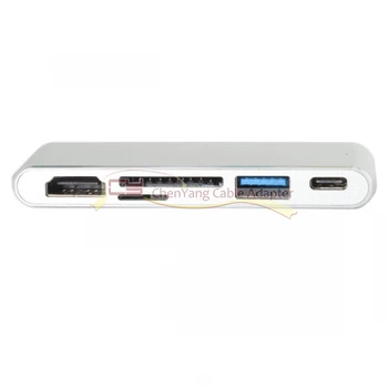 

100PCS/CY Thunderbolt3 Type-C USB-C toHDMI&USB3.0 OTG&SD TF Card & Power Adapter For Laptop, Notebook and NS Digital AV Adapter