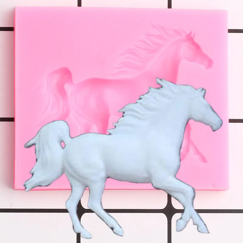 3D Pegasus силиконовая форма лошадь Конфеты Шоколад помадка формы DIY Детский День Рождения украшения торта инструменты Мыло Форма для полимерной глины