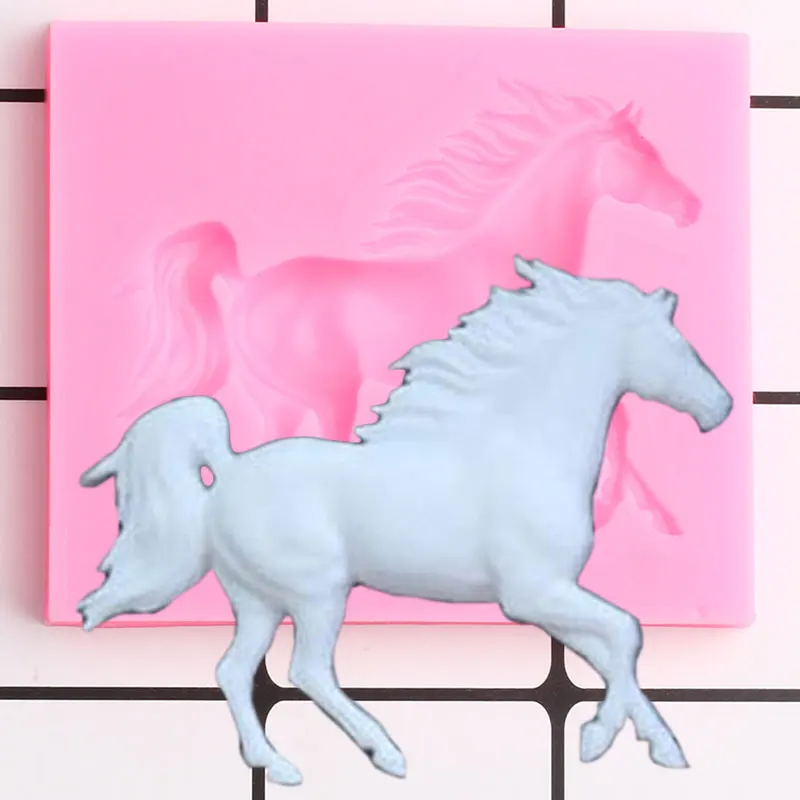 DIY Horse Silicone Fondant Mold Chocolate Candy Soap Mould Cake Baking Tools 
