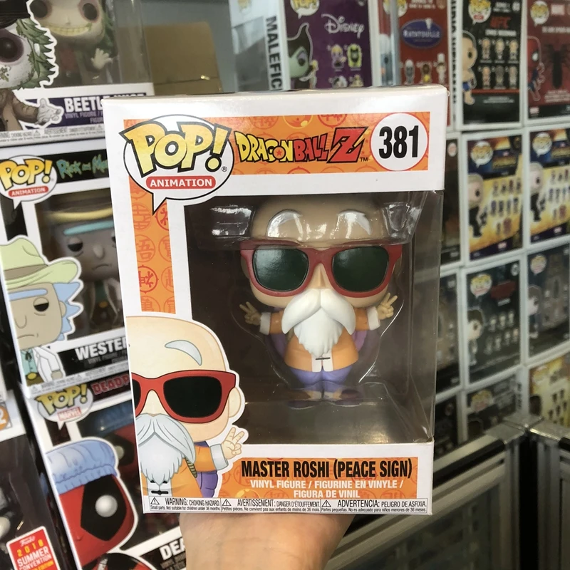 

Exclusive Funko pop Official Amine Dragon Ball Z - Master Roshi (Peace Sign) Vinyl Action Figure Collectible Model Toy In Stock