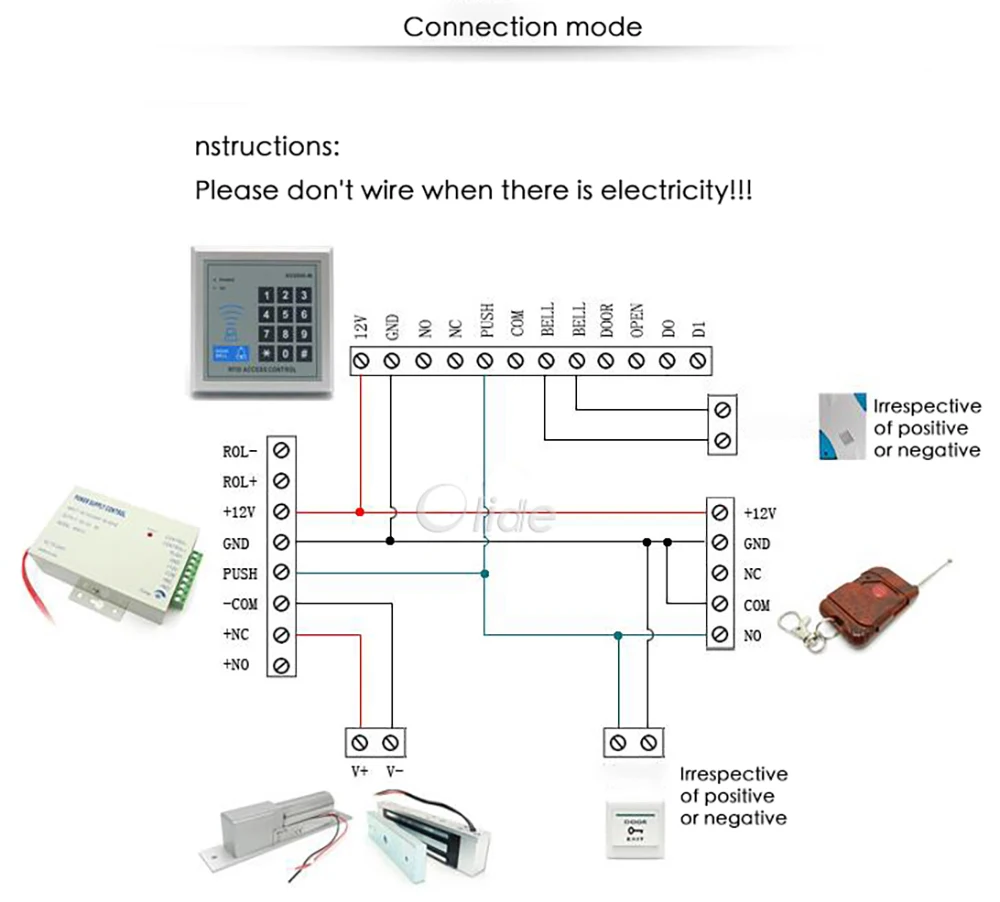 RFID Card Reader Access Keypad AD2000-M12
