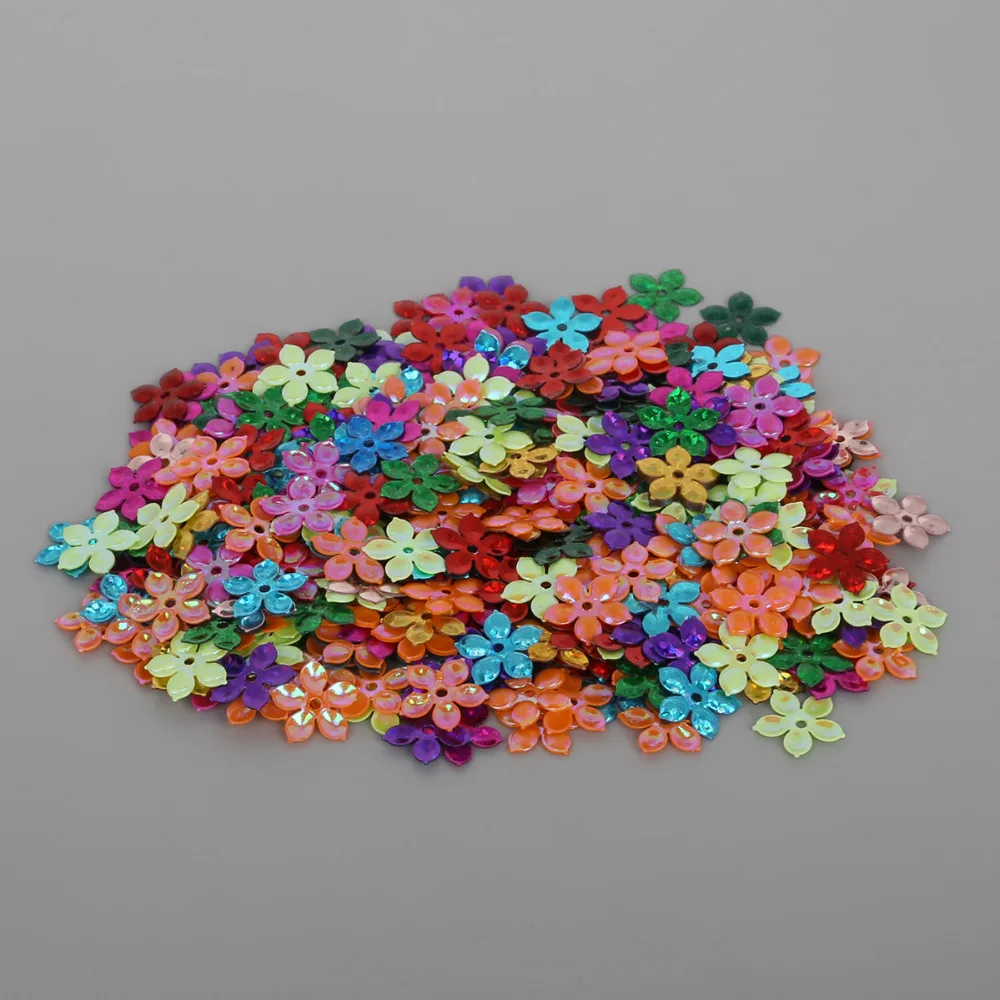 Многоразмерная форма цветка ПВХ свободные блестки для рукоделия блестка швейная одежда сумки обувь DIY Аксессуары