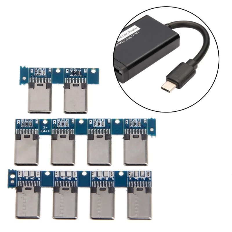 

10PC USB-3.1 Welding Male Jack Plug Connector PCB Board Plugs Data Line Terminal