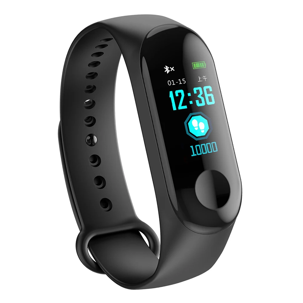 

ALOPEX M3C Waterproof Smart Watch Fitness Wristband Heart Rate Blood Pressure Tracker