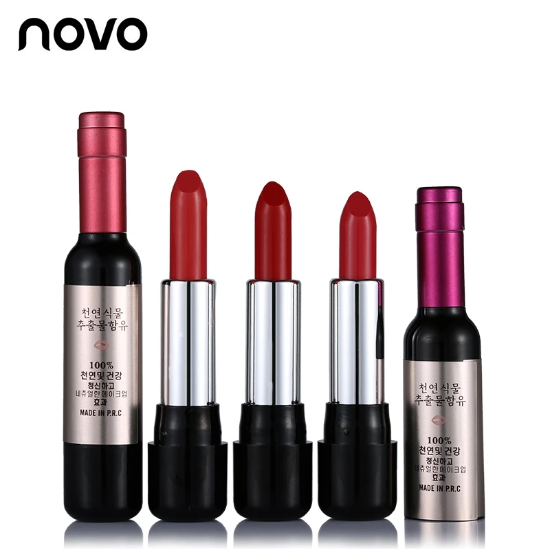 6 цветов бренд NOVO красное вино бархат матовая губная помада блеск для губ палка румяна водонепроницаемый длинный-прочный batom Косметика нюдовая Косметика Макияж