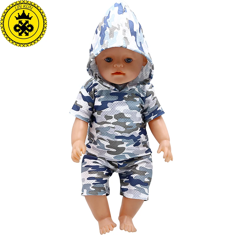 

Baby Doll Clothes 2 Styles Camouflage Suit Fit 43cm Baby Doll Accessories Children Birthday Gifts 610