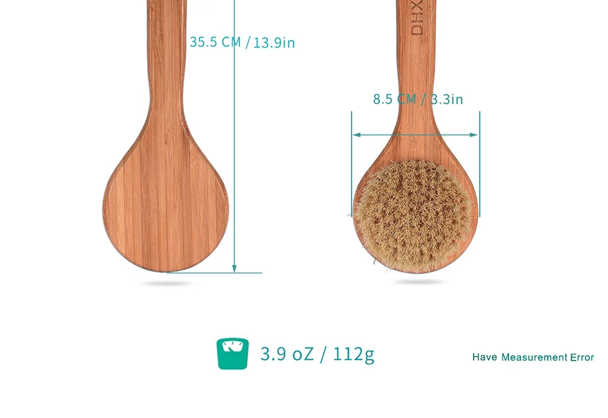 Щетка для ванны для тела деревянная щетка для массажа тела сухая щетка для кожи 13,9 дюйма длинная ручка щетка для ванны удаляет омертвевшую кожу токсинов сухая чистка тела D40