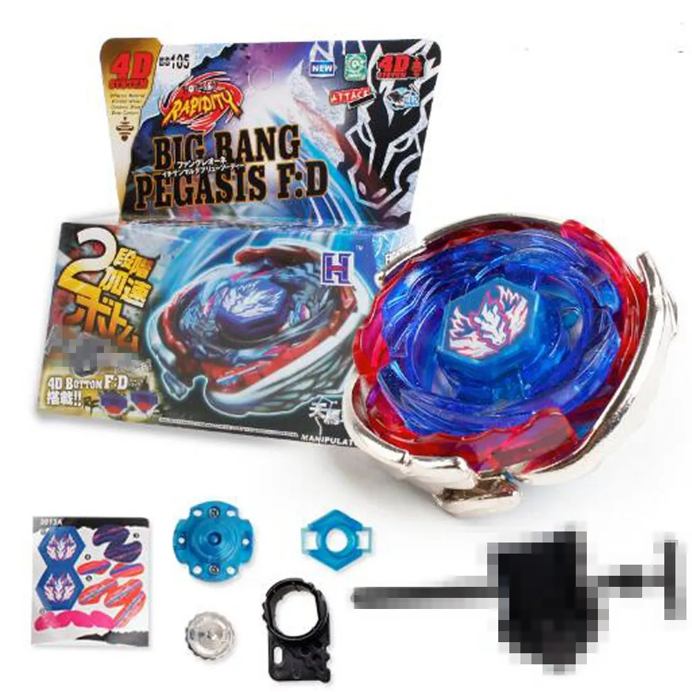 Bayblade WBBA BB105 BIG BANG PEGASIS BLUE WING VERHot металлический фьюжн 4D L Drago Золотой спиннинг |
