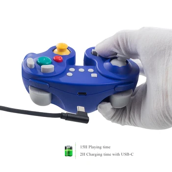 

EXLENE Bluetooth Wireless Gamecube Switch Controller , Rechargeable, Motion controls/Rumble/Turbo