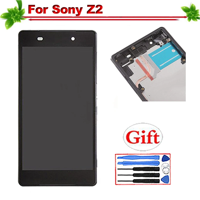 

Replacement for Sony Xperia Z2 D6502 D6503 D6543 L50W D6502D LCD Display Touch Screen Digitizer Assembly with frame