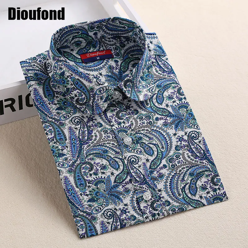 Dioufond Bohemia Women Blouses Long Sleeve Shirts Women Summer Tops Turn Down Collar Blouse Shirt Plus Size 20 Colors Dioufond Bohemia Women Blouses Long Sleeve Shirts Women Summer Tops Turn Down Collar Blouse Shirt Plus Size 20 Colors