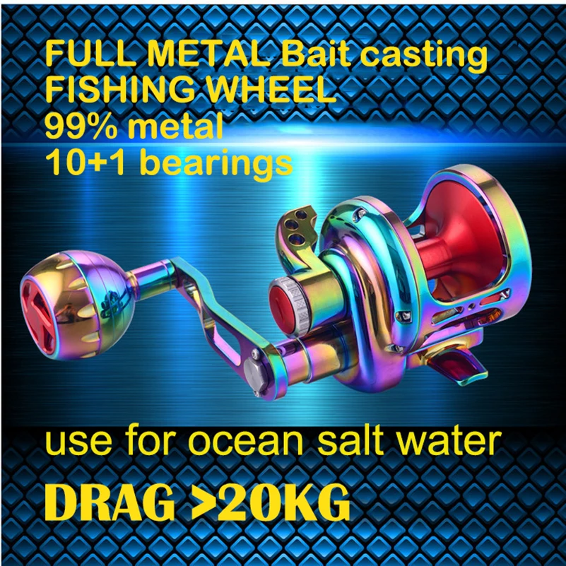 Carretel de Fundição Carretel de Pesca Roda de Tambor Roda para Médio Rooxin Isca Fundido Carretel 4.9: 1 Arraste 25 kg Mar Pick Rishing Grande Peixe 11bb 2 High Quality Esporte e Lazer
