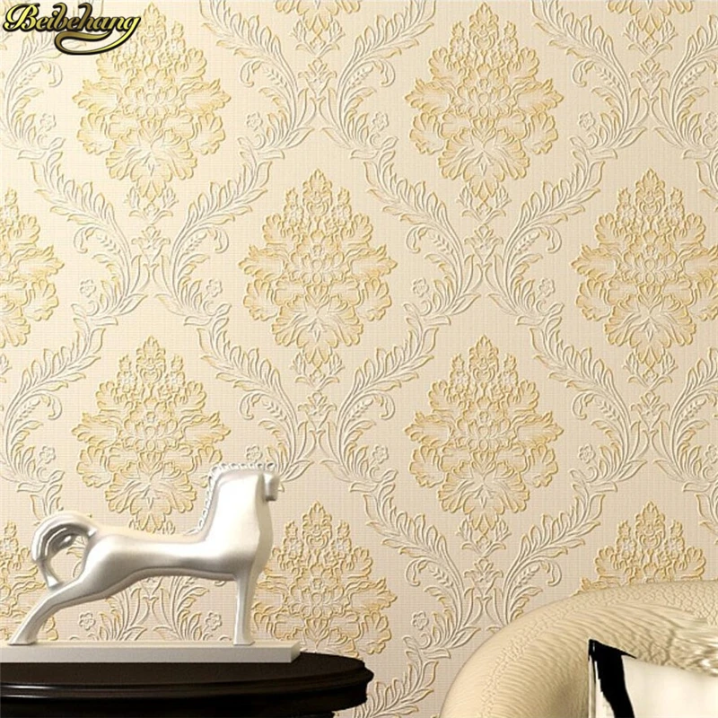 beibehang papel de parede 3D Pastoral Damascus flooring wallpaper for walls 3 d damask living room wall papers home decor roll mirror to damascus