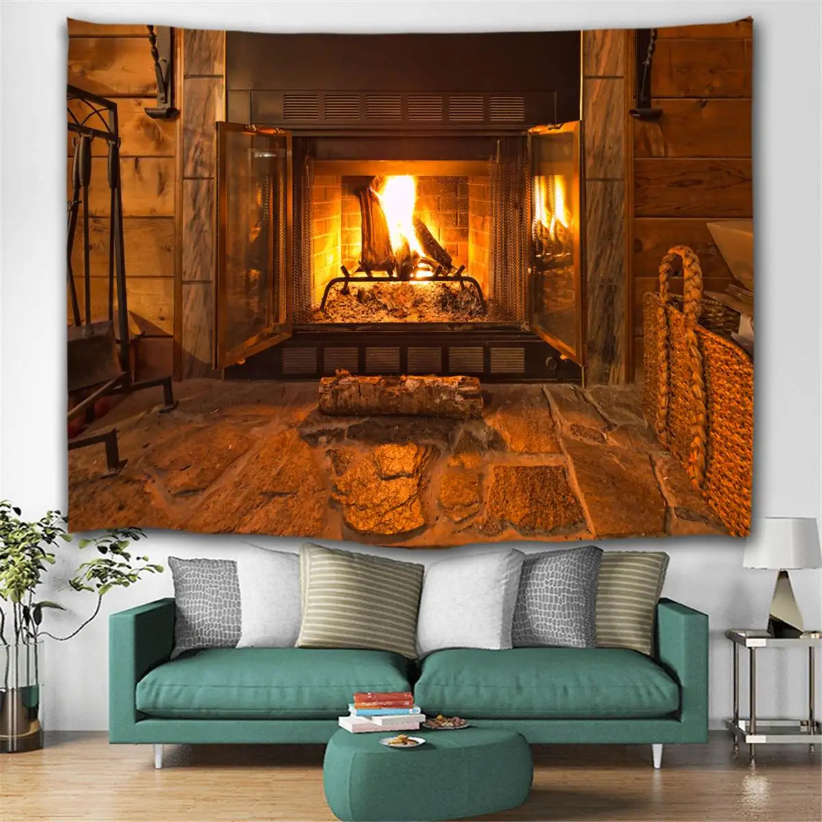 Домашний Жилая каминный гобелен, настенный художественный ковер, коврик для йоги, европейский стиль, домашняя спальня, гостиная, 5 размеров на выбор