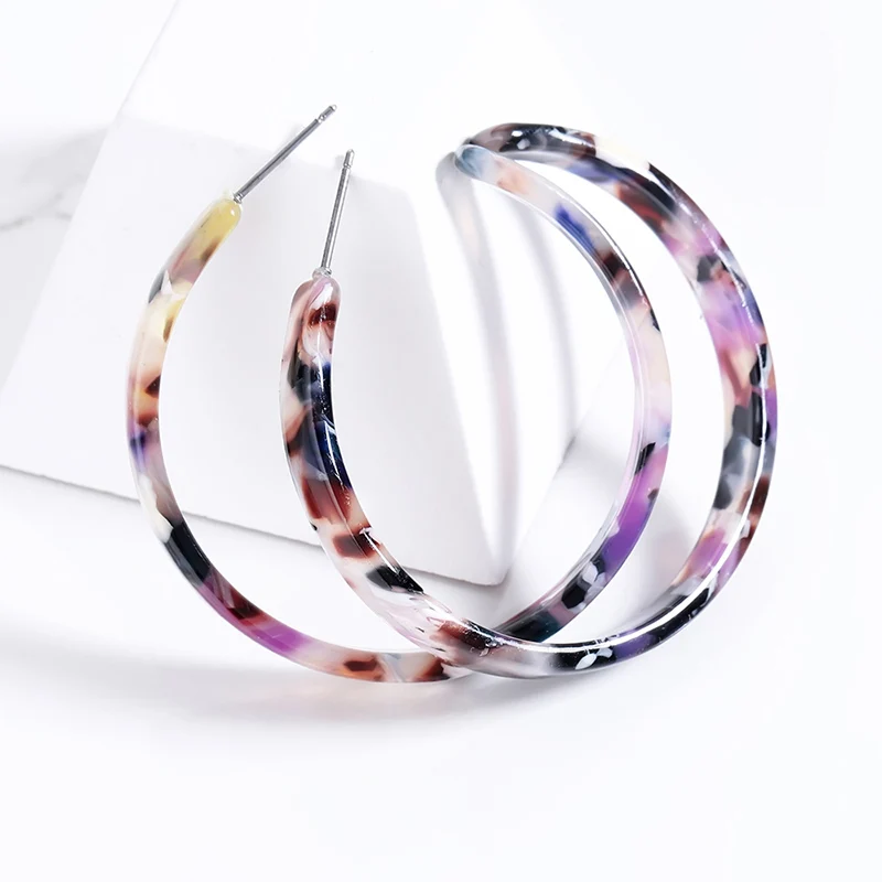

New Design Bohemia Earrings Acetate Geometric Big Earrings Personality Exaggerated Acrylic Dangle Drop Earring Fashion Jewelry