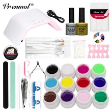 Vrenmol 24 Вт Солнцезащитная УФ-лампа для лака для ногтей набор 12 цветов Гель-лак для ногтей, маникюр Дизайн наборы для маникюра инструмент для макияжа